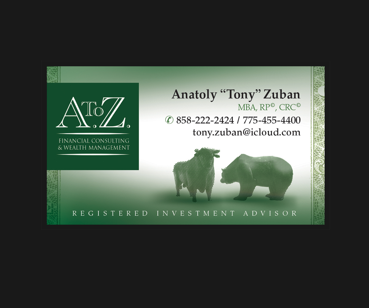 Business Card Design by see why for A. To Z. Financial Consulting and Wealth Management | Design #4139759