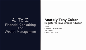 Business Card Design by  Kicoohh for A. To Z. Financial Consulting and Wealth Management | Design: #4079256