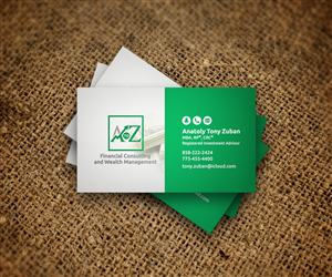 Business Card Design by ideaz2050 for A. To Z. Financial Consulting and Wealth Management | Design: #4059973