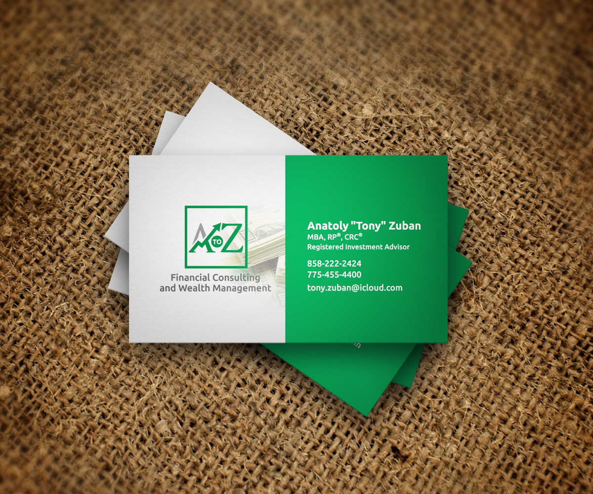 Business Card Design by ideaz2050 for A. To Z. Financial Consulting and Wealth Management | Design #4068464