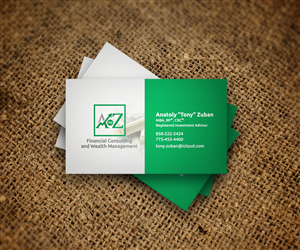 Business Card Design by ideaz2050 for A. To Z. Financial Consulting and Wealth Management | Design: #4068464