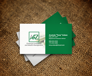 Business Card Design by ideaz2050 for A. To Z. Financial Consulting and Wealth Management | Design: #4093722