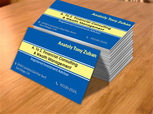 Business Card Design by cn graphic for A. To Z. Financial Consulting and Wealth Management | Design: #4056465