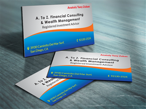 Business Card Design by cn graphic for A. To Z. Financial Consulting and Wealth Management | Design: #4056534