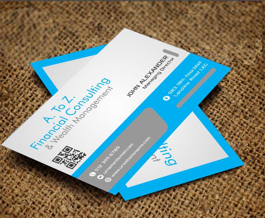 Visitenkarten-Design von AwsomeD für A. To Z. Financial Consulting and Wealth Management | Design #4066862