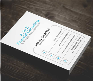 Business Card Design by AwsomeD for A. To Z. Financial Consulting and Wealth Management | Design: #4066884