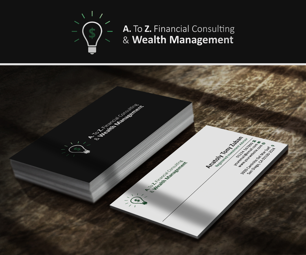 Visitenkarten-Design von Ethien für A. To Z. Financial Consulting and Wealth Management | Design #4122651