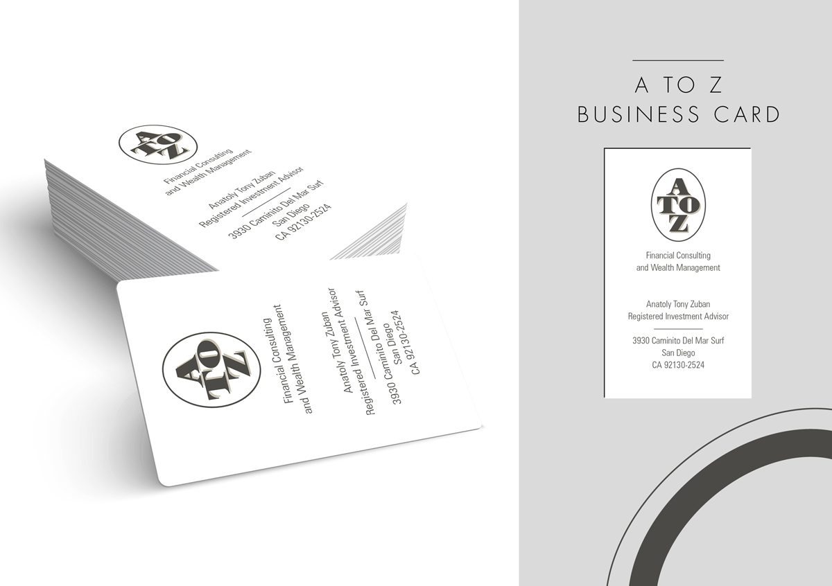Visitenkarten-Design von Mr. Moewe für A. To Z. Financial Consulting and Wealth Management | Design #4056388