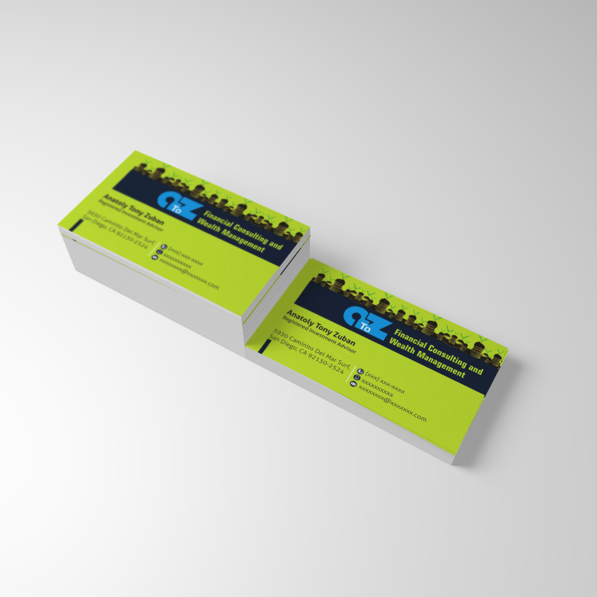 Business Card Design by dkthedon for A. To Z. Financial Consulting and Wealth Management | Design #4101003