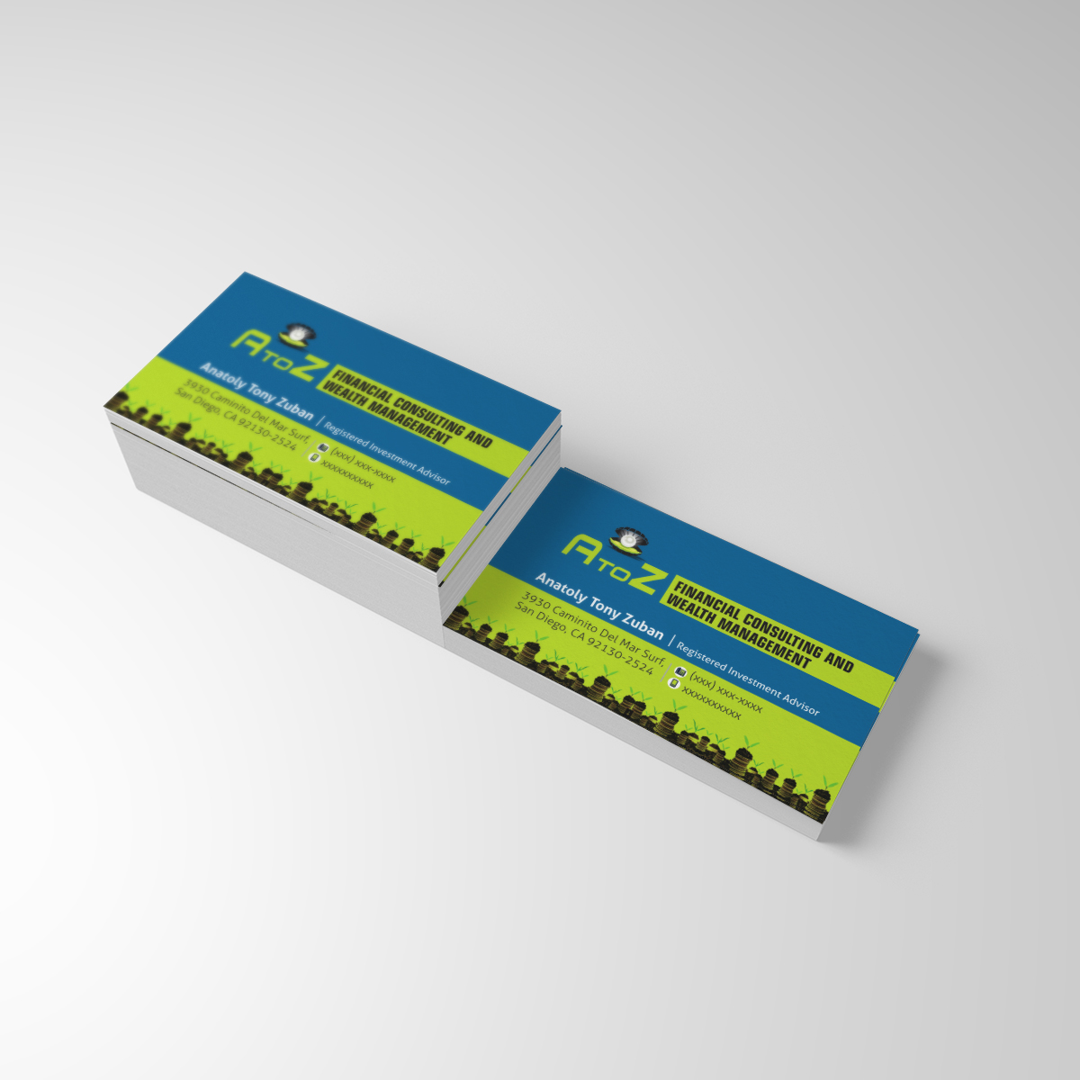 Business Card Design by dkthedon for A. To Z. Financial Consulting and Wealth Management | Design #4101013