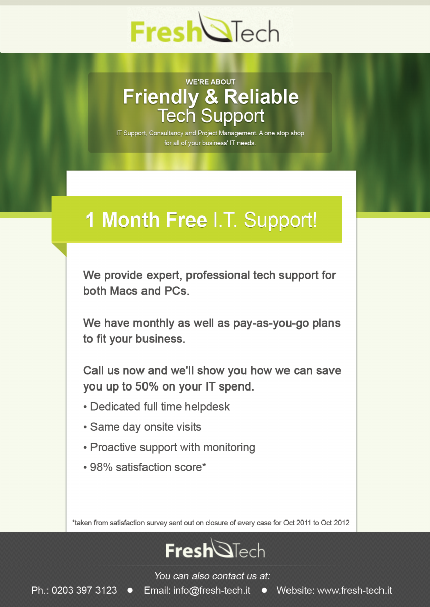 Flyer Design by FCJ_GRAPHICS for Fresh Tech Ltd | Design #1136849