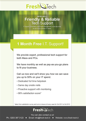 Flyer Design by FCJ_GRAPHICS for Fresh Tech Ltd | Design: #1136849
