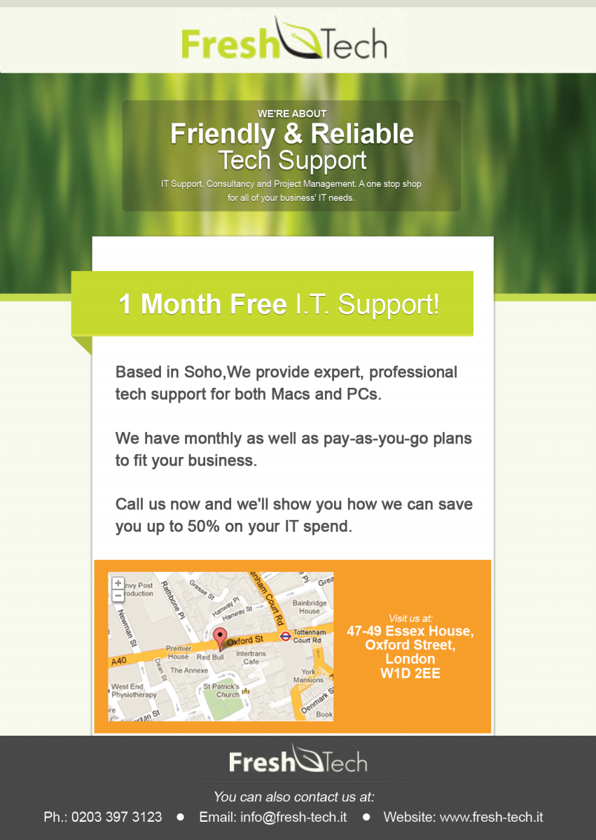 Design de Flyer par FCJ_GRAPHICS pour Fresh Tech Ltd | Design #1136853