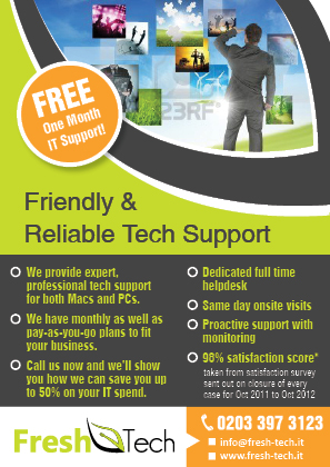 Flyer Design by rkailas for Fresh Tech Ltd | Design: #1139674