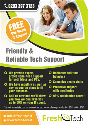 Flyer Design by rkailas for Fresh Tech Ltd | Design: #1145020