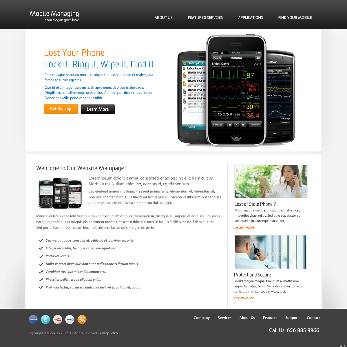 Web Design by pb for Mighty Mobile | Design #1126044