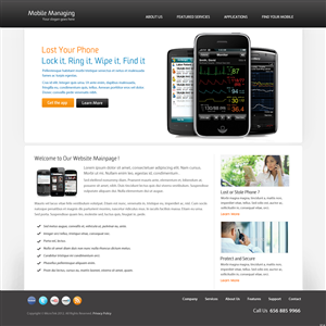 Web Design by pb for Mighty Mobile | Design: #1126044