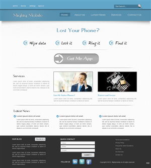 Web Design by pb for Mighty Mobile | Design: #1131571