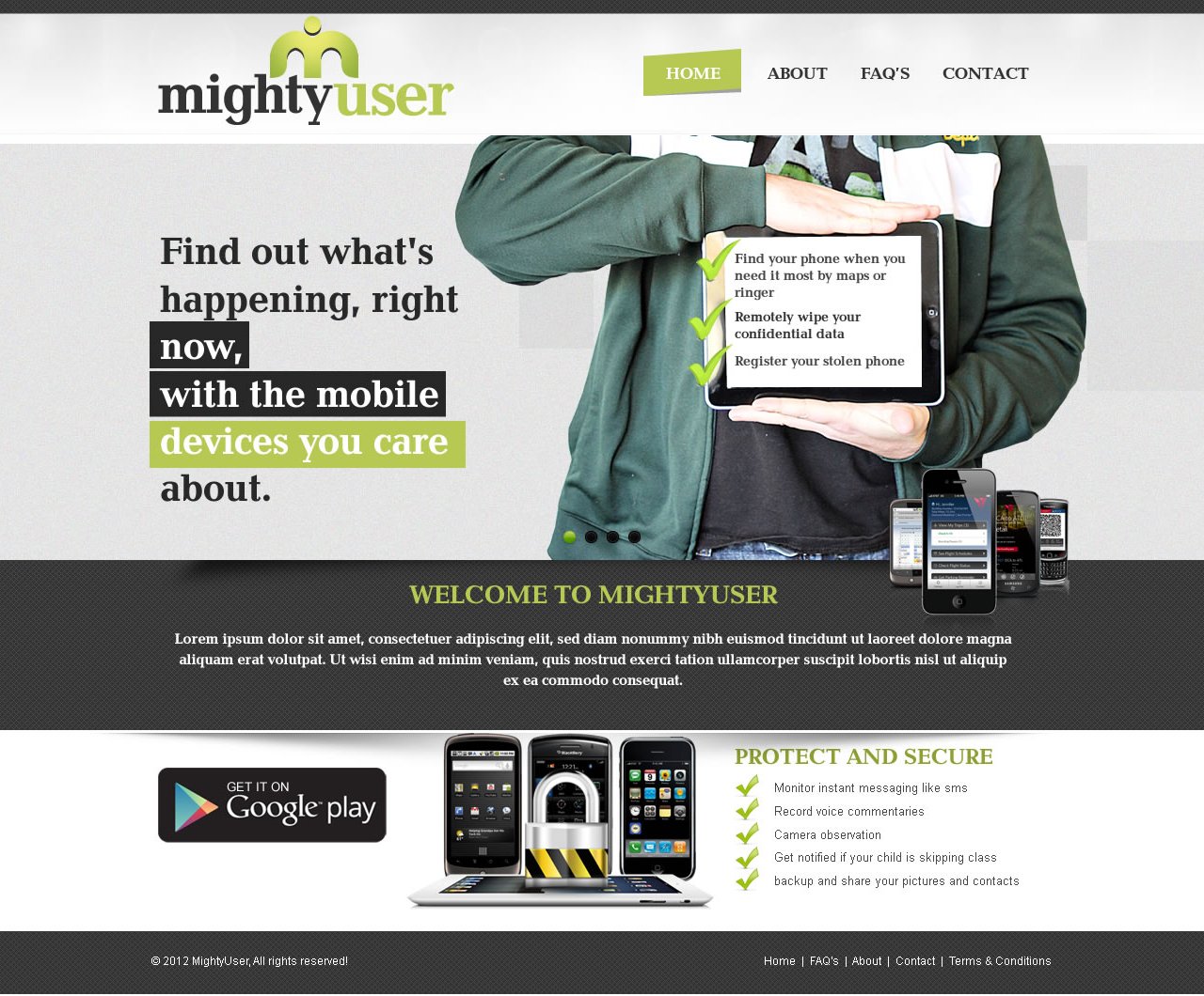 Web Design by TechWise for Mighty Mobile | Design #1141462