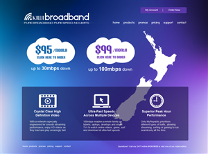 Web Design by jeckx2 for Kiwi Broadband | Design: #4054729