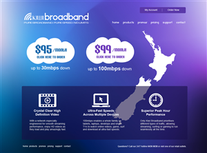 Web Design by jeckx2 for Kiwi Broadband | Design: #4054733