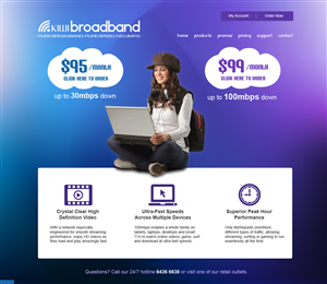Web Design by jeckx2 for Kiwi Broadband | Design: #4055425