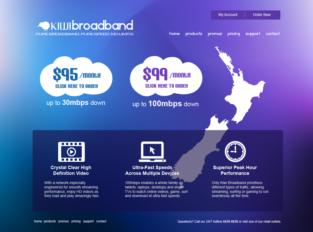 Web Design par jeckx2 pour Kiwi Broadband | Design #4058816