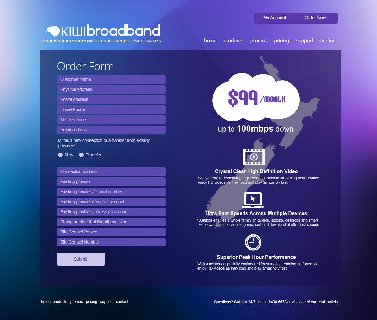 Web Design par jeckx2 pour Kiwi Broadband | Design #4058821