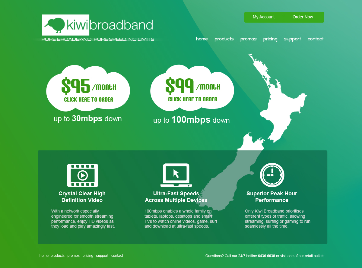 Web Design by jeckx2 for Kiwi Broadband | Design #4058825