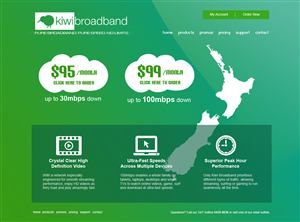 Web Design by jeckx2 for Kiwi Broadband | Design: #4058825