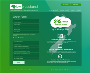 Web Design by jeckx2 for Kiwi Broadband | Design: #4058827