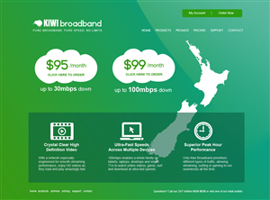 Web Design by jeckx2 for Kiwi Broadband | Design #4060122
