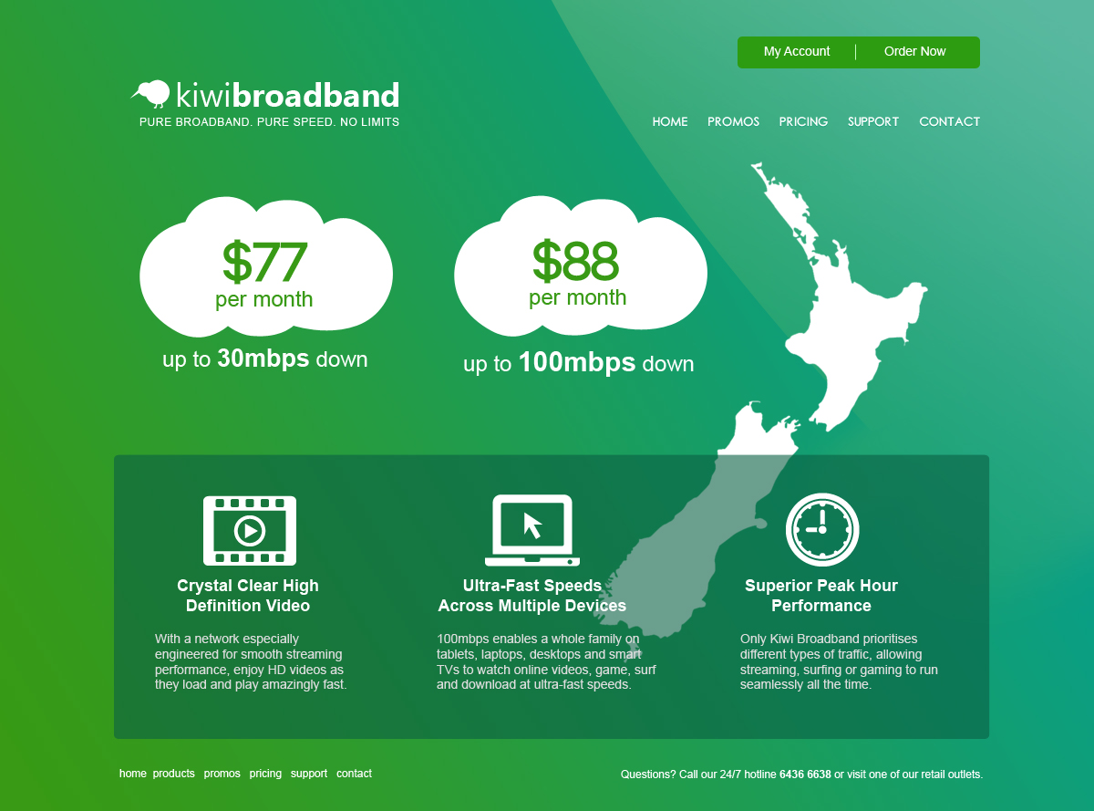Web Design par jeckx2 pour Kiwi Broadband | Design #4068979