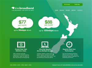 Web Design by jeckx2 for Kiwi Broadband | Design: #4068979