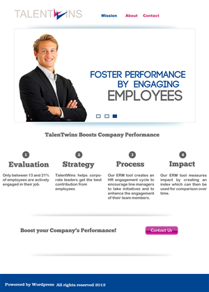 Design Wordpress par AK pour ce projet | Design : #1142914