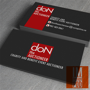Charitable and Benefit Event Auctioneer and Emcee | Visitenkarten-Design von Studio 17