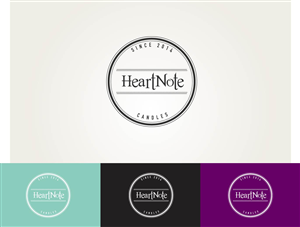 Heart note candles | Logo Design by wonderland