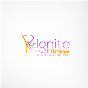 Re:Ignite Fitness (Tagline - eat.move.improve) | Logo Design by alessandroevge