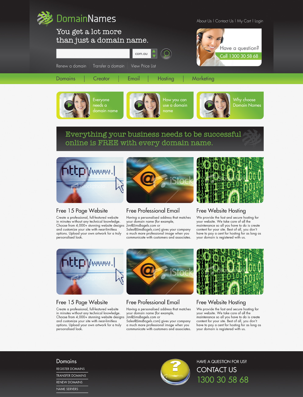 Web Design by logoclinic for DomainNames.com.au | Design #148128