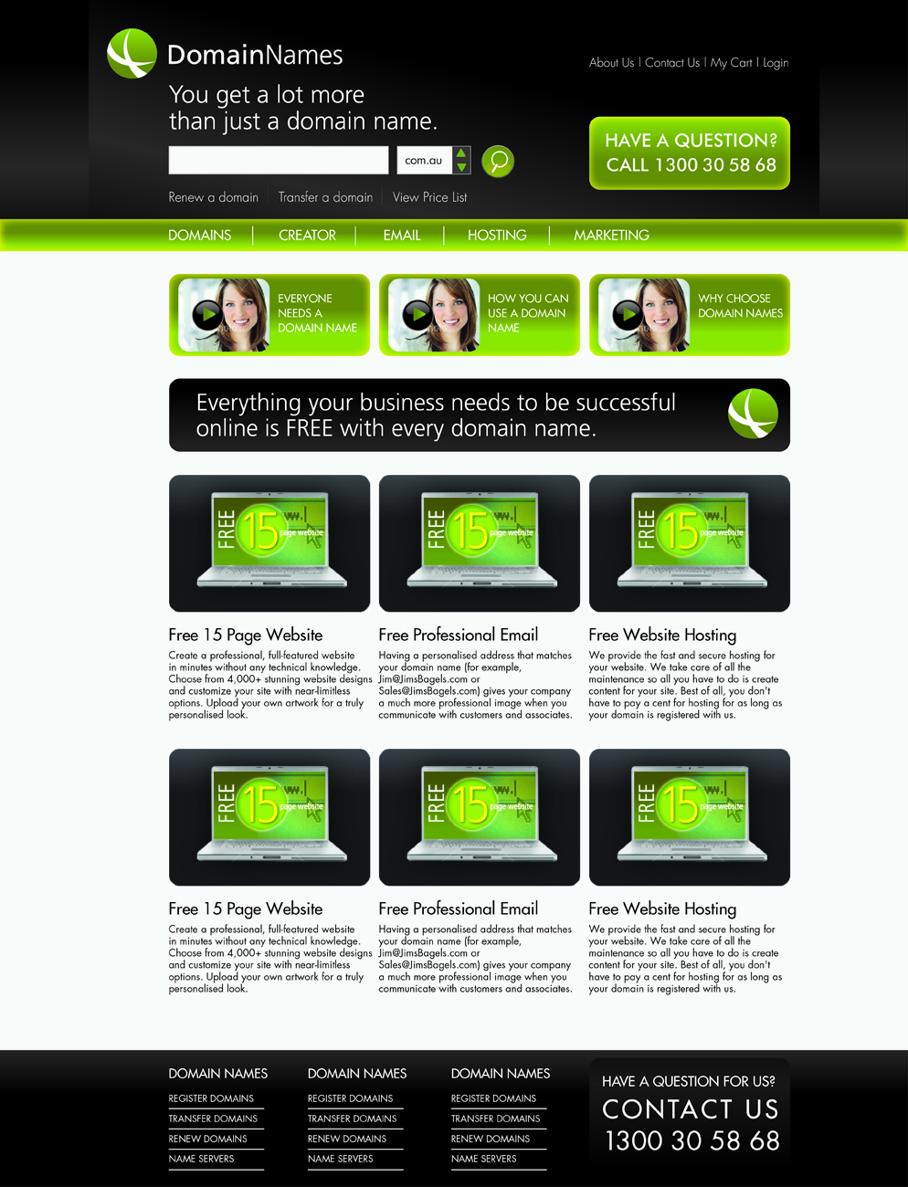 Web Design by logoclinic for DomainNames.com.au | Design #153600
