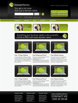Web Design by logoclinic for DomainNames.com.au | Design: #153600