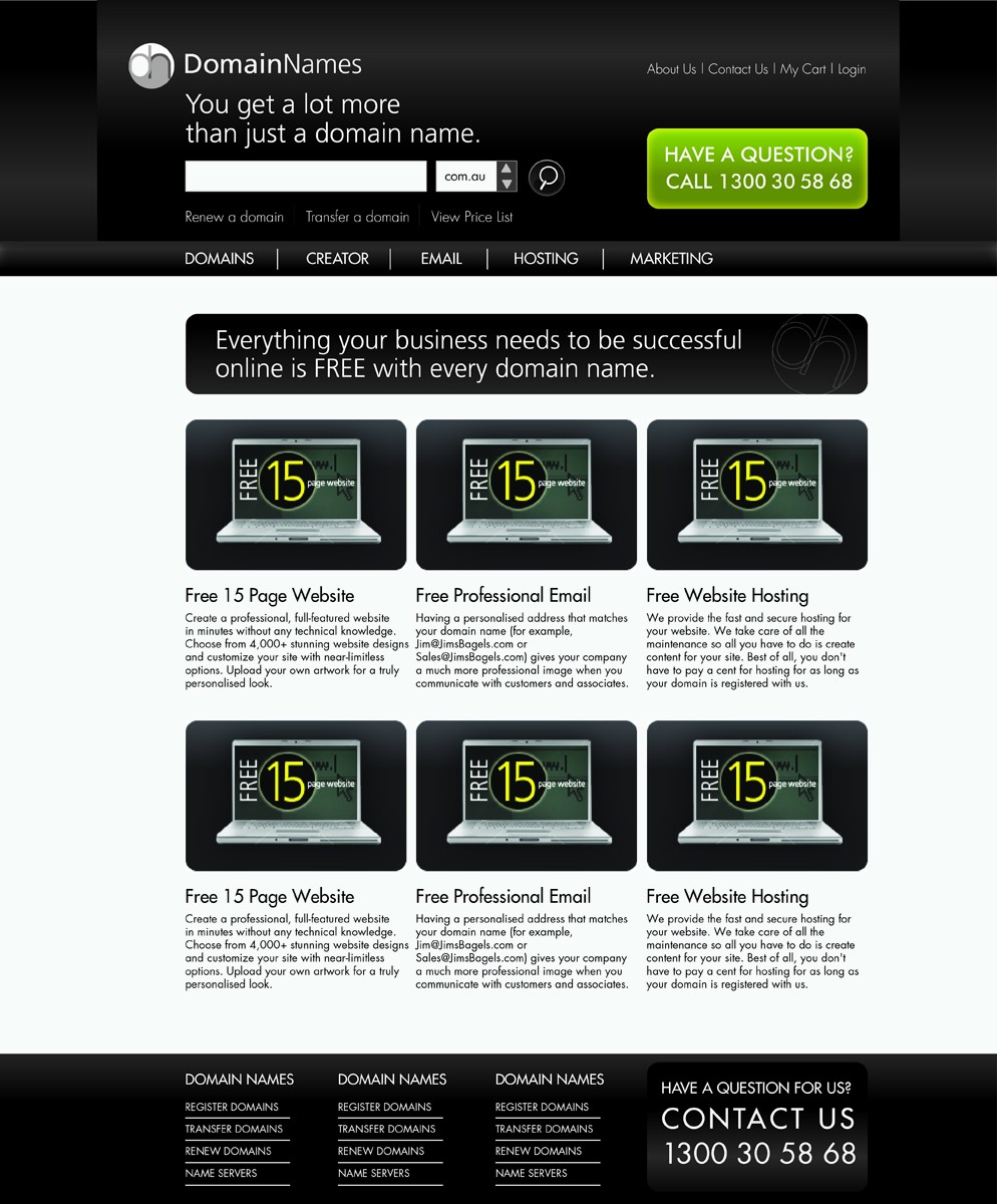 Diseño Web por logoclinic para DomainNames.com.au | Diseño #157667
