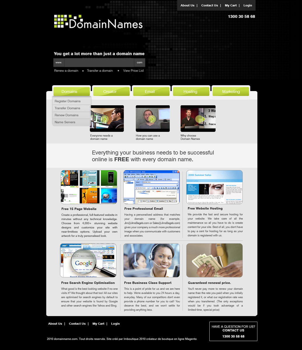 Web-Design von a s k advertising für DomainNames.com.au | Design #151939