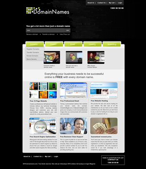 Web Design by a s k advertising for DomainNames.com.au | Design #151939