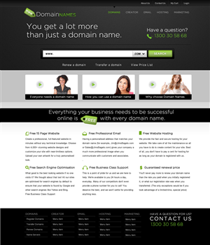 Web Design by Fielding Ideas for DomainNames.com.au | Design: #154916