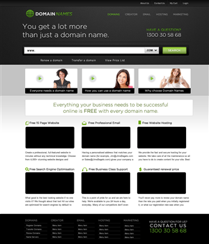 Web Design by Fielding Ideas for DomainNames.com.au | Design: #155902