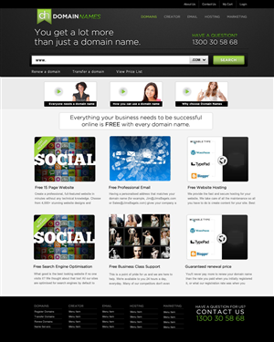 Web Design by Fielding Ideas for DomainNames.com.au | Design: #155948
