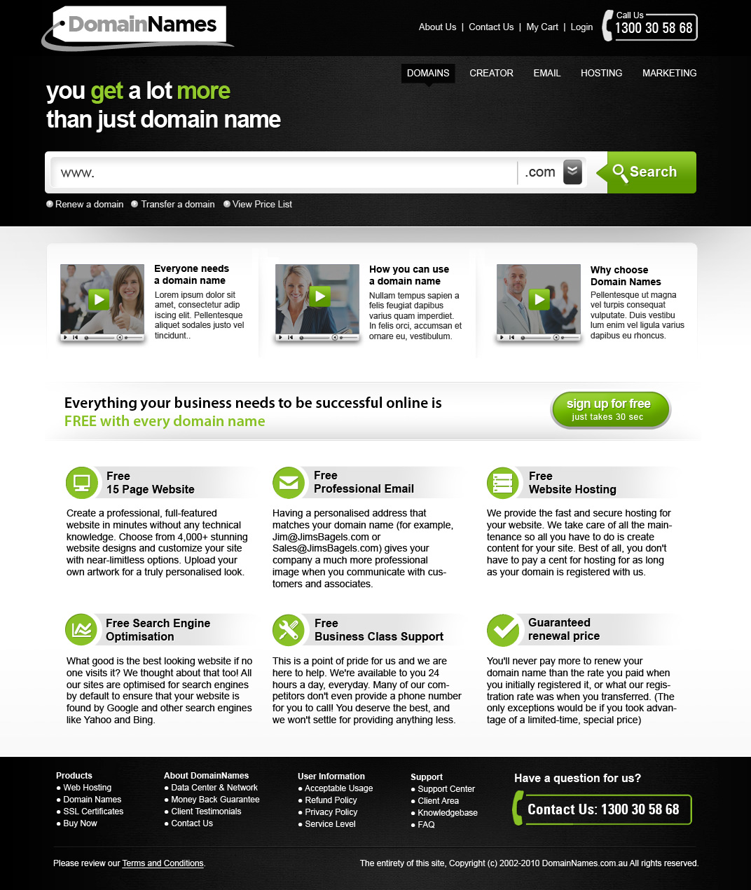 Web-Design von Sky Ram für DomainNames.com.au | Design #148969