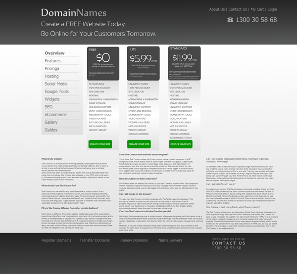 Web Design by Andrea for DomainNames.com.au | Design #147937