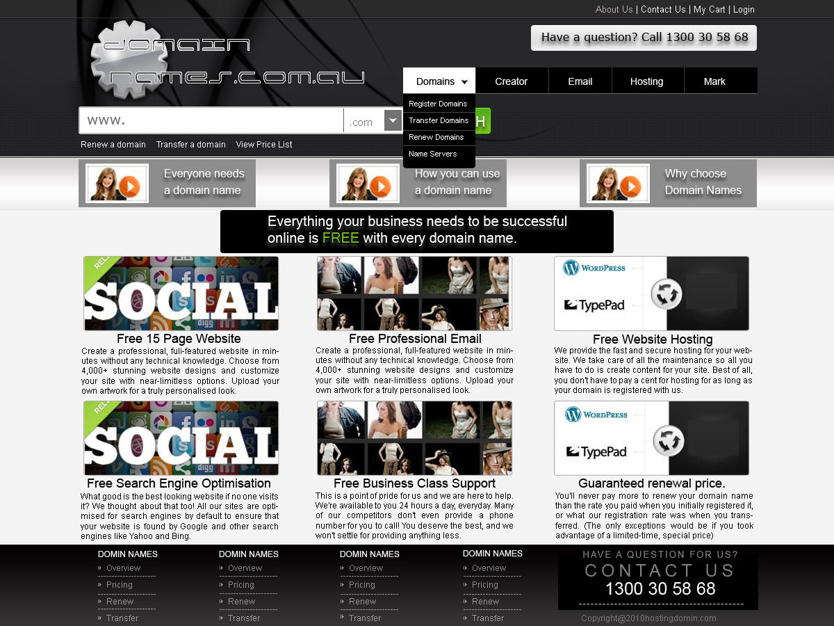 Web Design by Mayank Patel for DomainNames.com.au | Design #152828